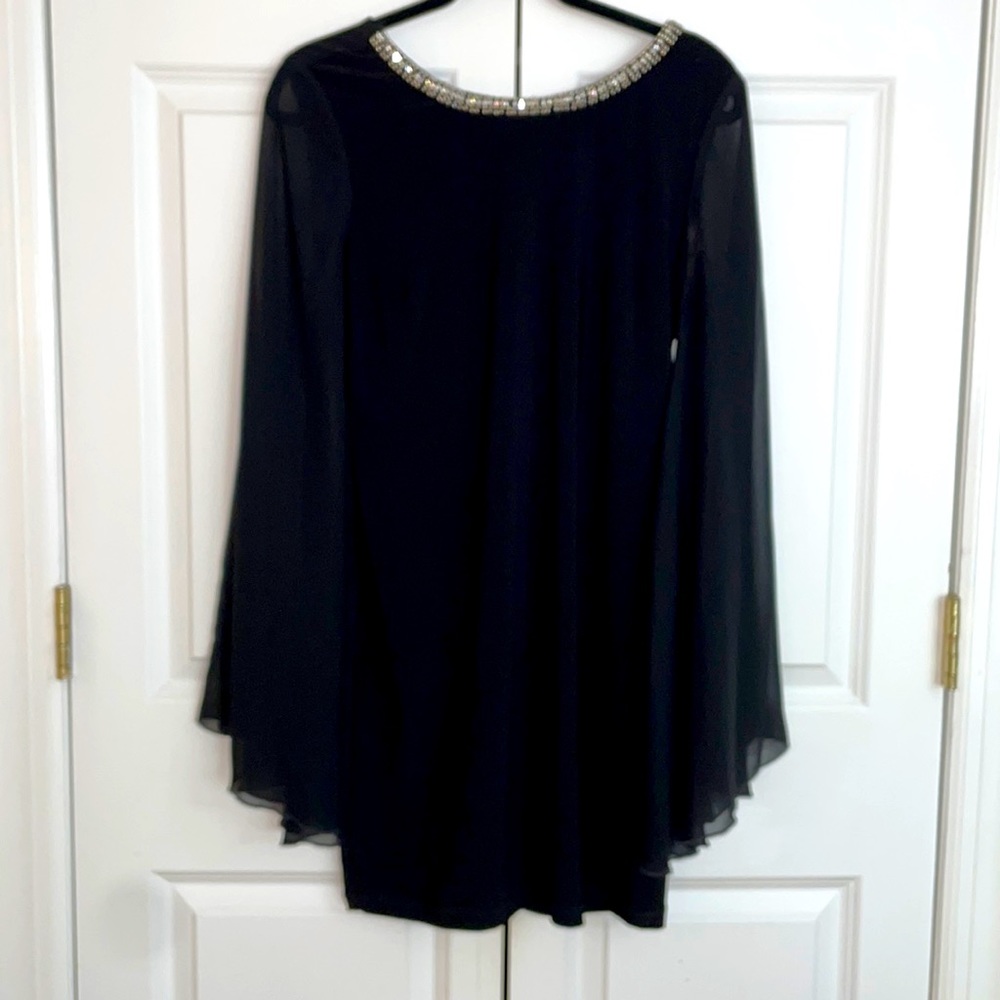 Beautiful Black Dress with Sheer Sleeves